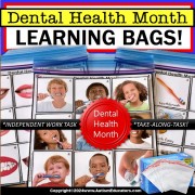Special Education Learning Bag for Autism | Dental Health Month Match Pictures